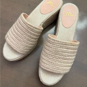 J. Crew Women's Tan Wedge Sandals size 8